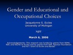 Gender and Educational and Occupational Choices