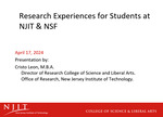 Research Experiences for Students at NJIT & NSF April 2024 by Cristo Leon