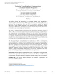 Navigating Transdisciplinary Communication: A Graduate Student's Perspective by Sirimuvva Pathikonda, James Lipuma, and Cristo Leon